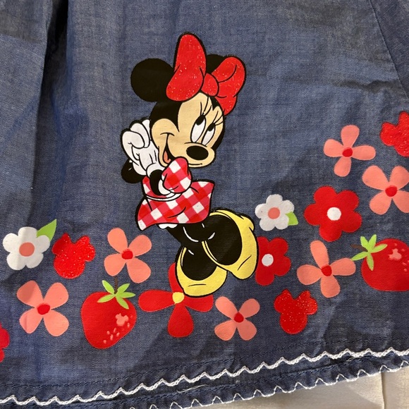 Disney Baby Minnie Mouse Denim Dress with Red Bow - Picture 5 of 7